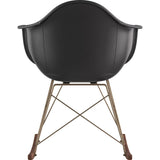 NyeKoncept Mid Century Rocker Chair | Milano Black/Brass 332009RO2