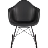 NyeKoncept Mid Century Rocker Chair | Milano Black/Gunmetal 332009RO3