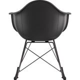 NyeKoncept Mid Century Rocker Chair | Milano Black/Gunmetal 332009RO3