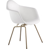 NyeKoncept Mid Century Classroom Arm Chair | Milano White/Brass 332010CL2