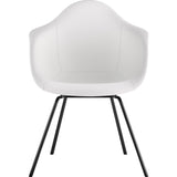 NyeKoncept Mid Century Classroom Arm Chair | Milano White/Gunmetal 332010CL3