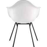 NyeKoncept Mid Century Classroom Arm Chair | Milano White/Gunmetal 332010CL3