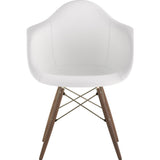 NyeKoncept Mid Century Dowel Arm Chair | Milano White/Brass 332010EW2