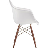 NyeKoncept Mid Century Dowel Arm Chair | Milano White/Brass 332010EW2