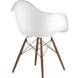NyeKoncept Mid Century Dowel Arm Chair | Milano White/Brass 332010EW2