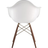 NyeKoncept Mid Century Dowel Arm Chair | Milano White/Brass 332010EW2