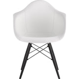 NyeKoncept Mid Century Dowel Arm Chair | Milano White/Gunmetal 332010EW3