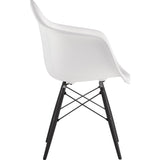NyeKoncept Mid Century Dowel Arm Chair | Milano White/Gunmetal 332010EW3