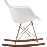 NyeKoncept Mid Century Rocker Chair | Milano White/Brass 332010RO2