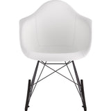 NyeKoncept Mid Century Rocker Chair | Milano White/Gunmetal 332010RO3