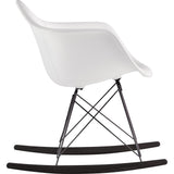 NyeKoncept Mid Century Rocker Chair | Milano White/Gunmetal 332010RO3