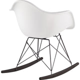 NyeKoncept Mid Century Rocker Chair | Milano White/Gunmetal 332010RO3