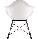 NyeKoncept Mid Century Rocker Chair | Milano White/Gunmetal 332010RO3