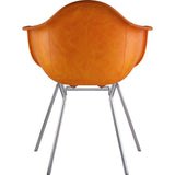 NyeKoncept Mid Century Classroom Arm Chair | Burnt Orange/Nickel 332011CL1