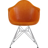 NyeKoncept Mid Century Eiffel Arm Chair | Burnt Orange/Nickel 332011EM1