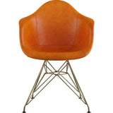 NyeKoncept Mid Century Eiffel Arm Chair | Burnt Orange/Brass 332011EM2