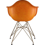 NyeKoncept Mid Century Eiffel Arm Chair | Burnt Orange/Brass 332011EM2