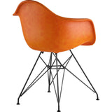 NyeKoncept Mid Century Eiffel Arm Chair | Burnt Orange/Gunmetal 332011EM3