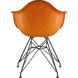 NyeKoncept Mid Century Eiffel Arm Chair | Burnt Orange/Gunmetal 332011EM3
