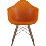 NyeKoncept Mid Century Dowel Arm Chair | Burnt Orange/Brass 332011EW2