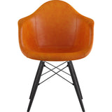 NyeKoncept Mid Century Dowel Arm Chair | Burnt Orange/Gunmetal 332011EW3