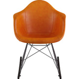 NyeKoncept Mid Century Rocker Chair | Burnt Orange/Gunmetal 332011RO3