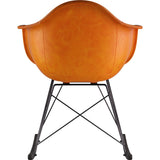 NyeKoncept Mid Century Rocker Chair | Burnt Orange/Gunmetal 332011RO3
