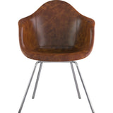 NyeKoncept Mid Century Classroom Arm Chair | Weathered Whiskey/Nickel 332013CL1