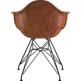 NyeKoncept Mid Century Eiffel Arm Chair | Weathered Whiskey/Gunmetal 332013EM3