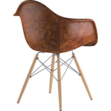 NyeKoncept Mid Century Dowel Arm Chair | Weathered Whiskey/Nickel 332013EW1