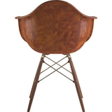 NyeKoncept Mid Century Dowel Arm Chair | Weathered Whiskey/Brass 332013EW2
