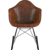 NyeKoncept Mid Century Rocker Chair | Weathered Whiskey/Gunmetal 332013RO3