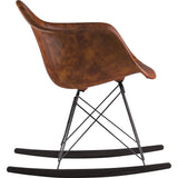 NyeKoncept Mid Century Rocker Chair | Weathered Whiskey/Gunmetal 332013RO3