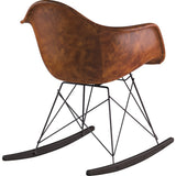 NyeKoncept Mid Century Rocker Chair | Weathered Whiskey/Gunmetal 332013RO3