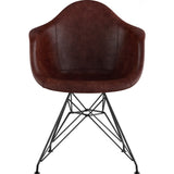 NyeKoncept Mid Century Eiffel Arm Chair | Aged Cognac/Gunmetal 332014EM3