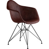 NyeKoncept Mid Century Eiffel Arm Chair | Aged Cognac/Gunmetal 332014EM3