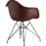 NyeKoncept Mid Century Eiffel Arm Chair | Aged Cognac/Gunmetal 332014EM3