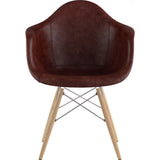 NyeKoncept Mid Century Dowel Arm Chair | Aged Cognac/Nickel 332014EW1