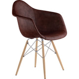 NyeKoncept Mid Century Dowel Arm Chair | Aged Cognac/Nickel 332014EW1