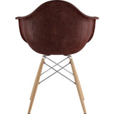 NyeKoncept Mid Century Dowel Arm Chair | Aged Cognac/Nickel 332014EW1