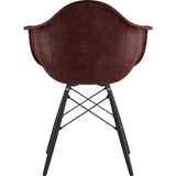 NyeKoncept Mid Century Dowel Arm Chair | Aged Cognac/Gunmetal 332014EW3