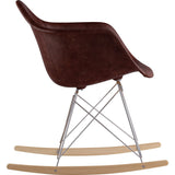 NyeKoncept Mid Century Rocker Chair | Aged Cognac/Nickel 332014RO1
