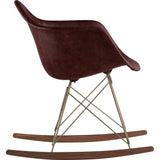 NyeKoncept Mid Century Rocker Chair | Aged Cognac/Brass 332014RO2