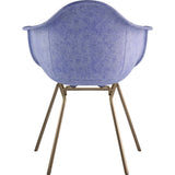 NyeKoncept Mid Century Classroom Arm Chair | Weathered Blue/Brass 332015CL2