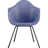 NyeKoncept Mid Century Classroom Arm Chair | Weathered Blue/Gunmetal 332015CL3