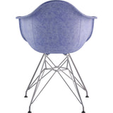 NyeKoncept Mid Century Eiffel Arm Chair | Weathered Blue/Nickel 332015EM1