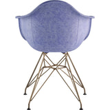 NyeKoncept Mid Century Eiffel Arm Chair | Weathered Blue/Brass 332015EM2