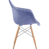 NyeKoncept Mid Century Dowel Arm Chair | Weathered Blue/Nickel 332015EW1