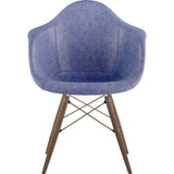 NyeKoncept Mid Century Dowel Arm Chair | Weathered Blue/Brass 332015EW2