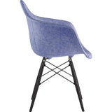NyeKoncept Mid Century Dowel Arm Chair | Weathered Blue/Gunmetal 332015EW3